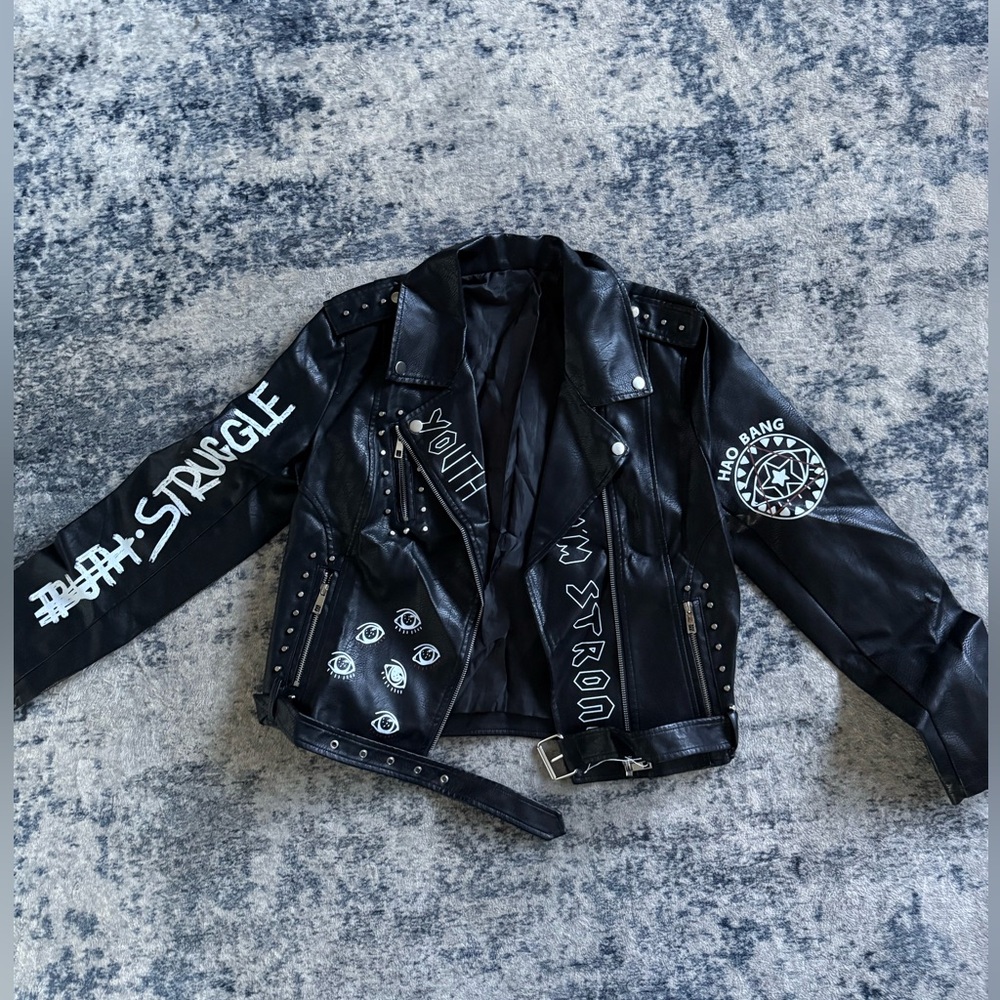 Black Studded Leather Jacket